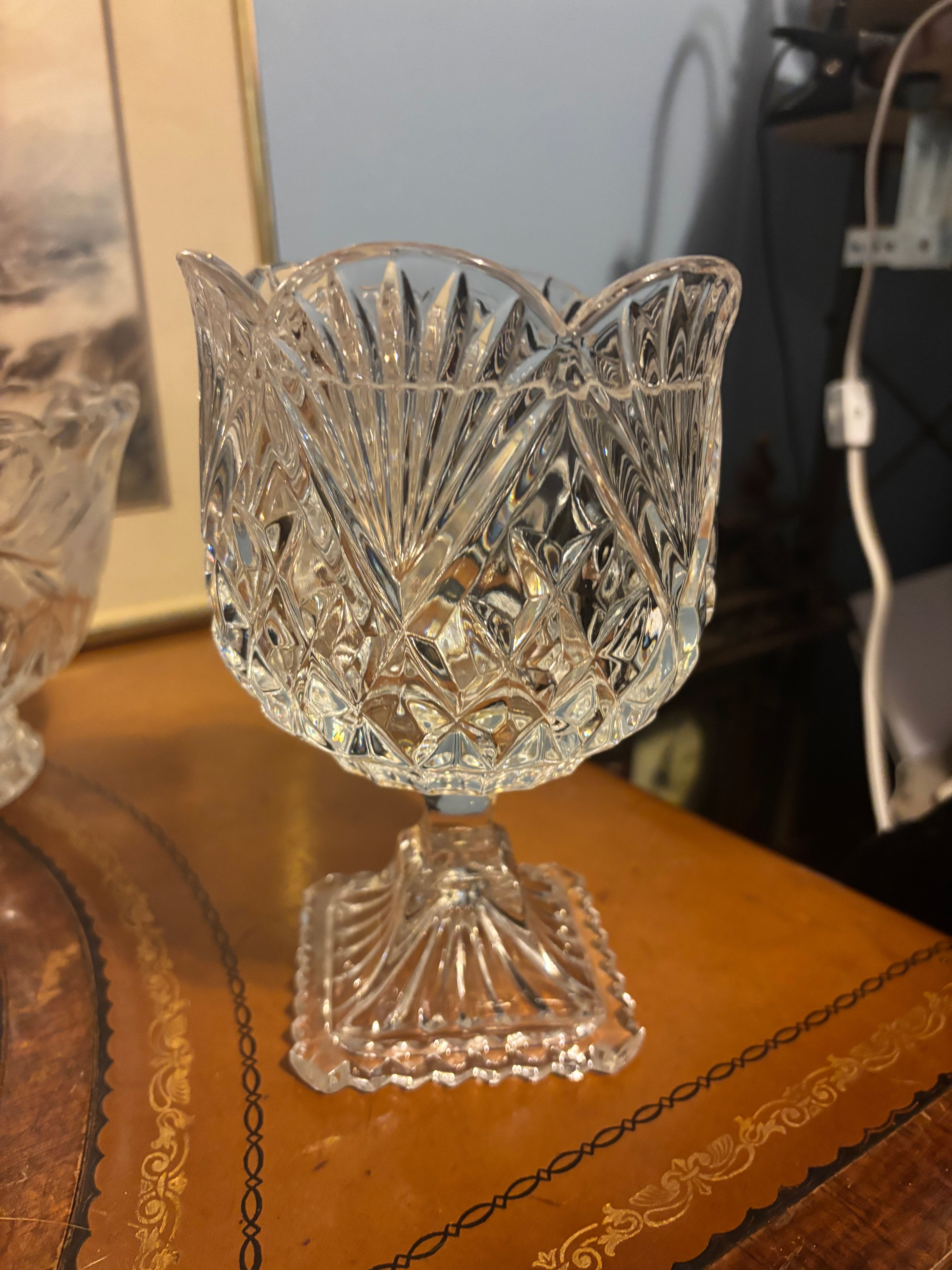 Vintage 24% lead Crystal Tulip Vase by Shannon designs of Ireland