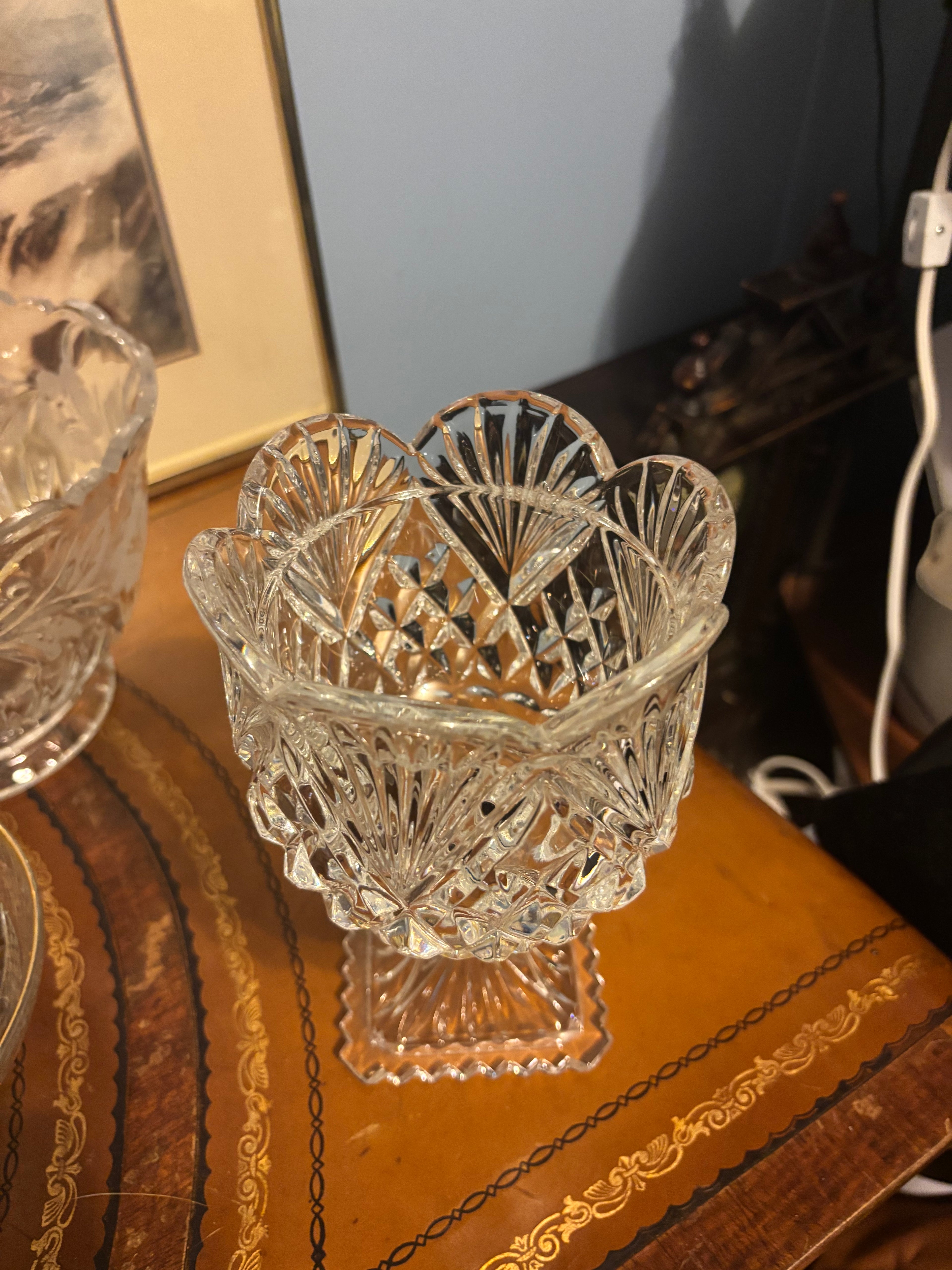 Vintage 24% lead Crystal Tulip Vase by Shannon designs of Ireland