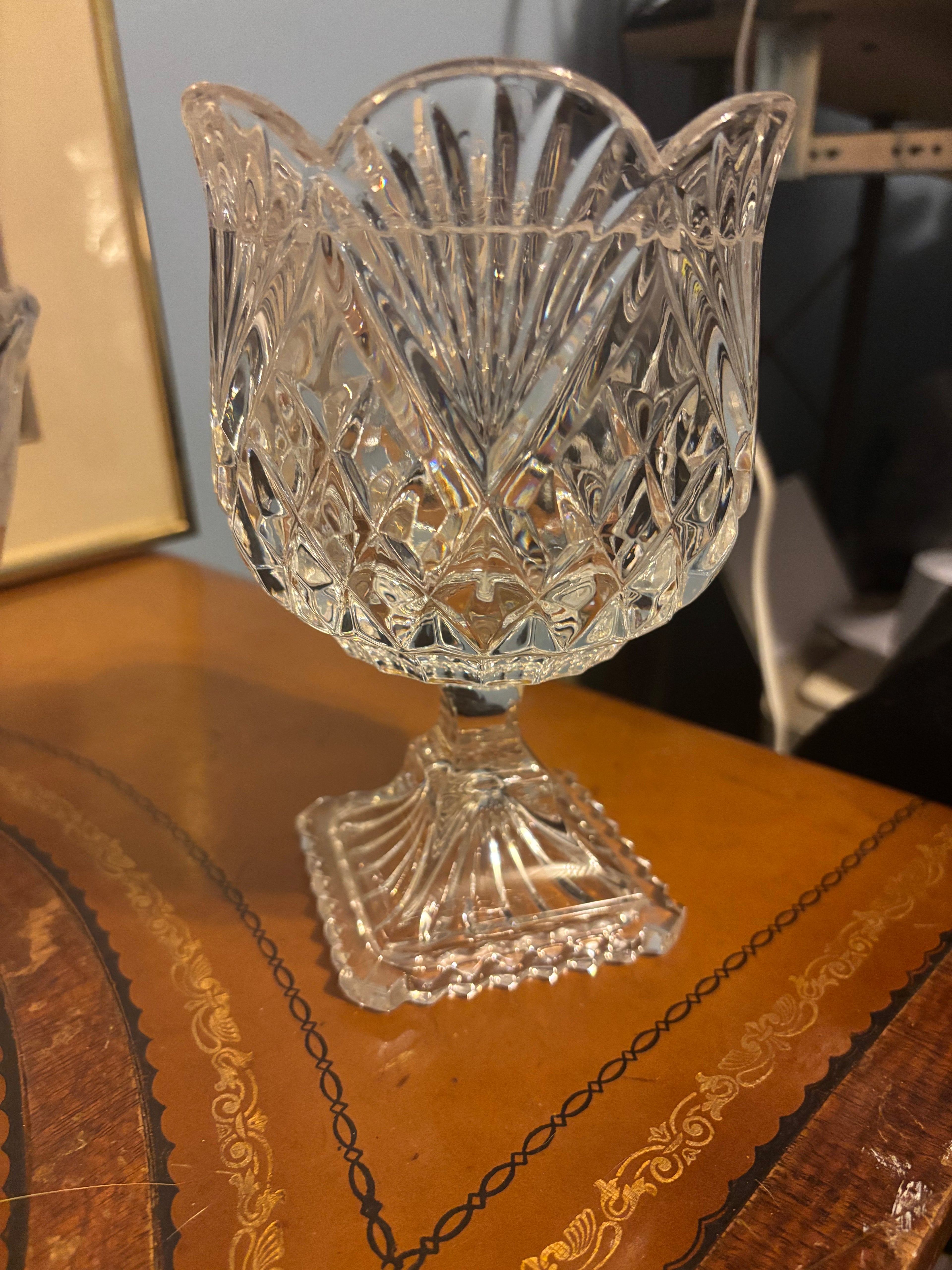 Vintage 24% lead Crystal Tulip Vase by Shannon designs of Ireland